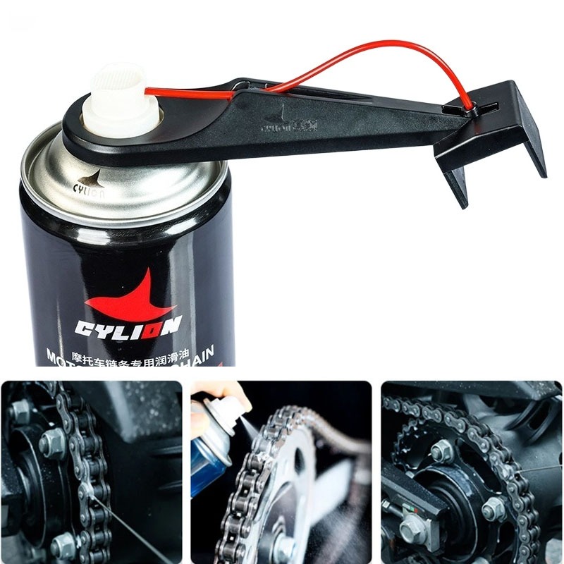طقم رش زيت سلسلة الدراجة النار - مراجعة Chain Kit Motorcycle وسعره