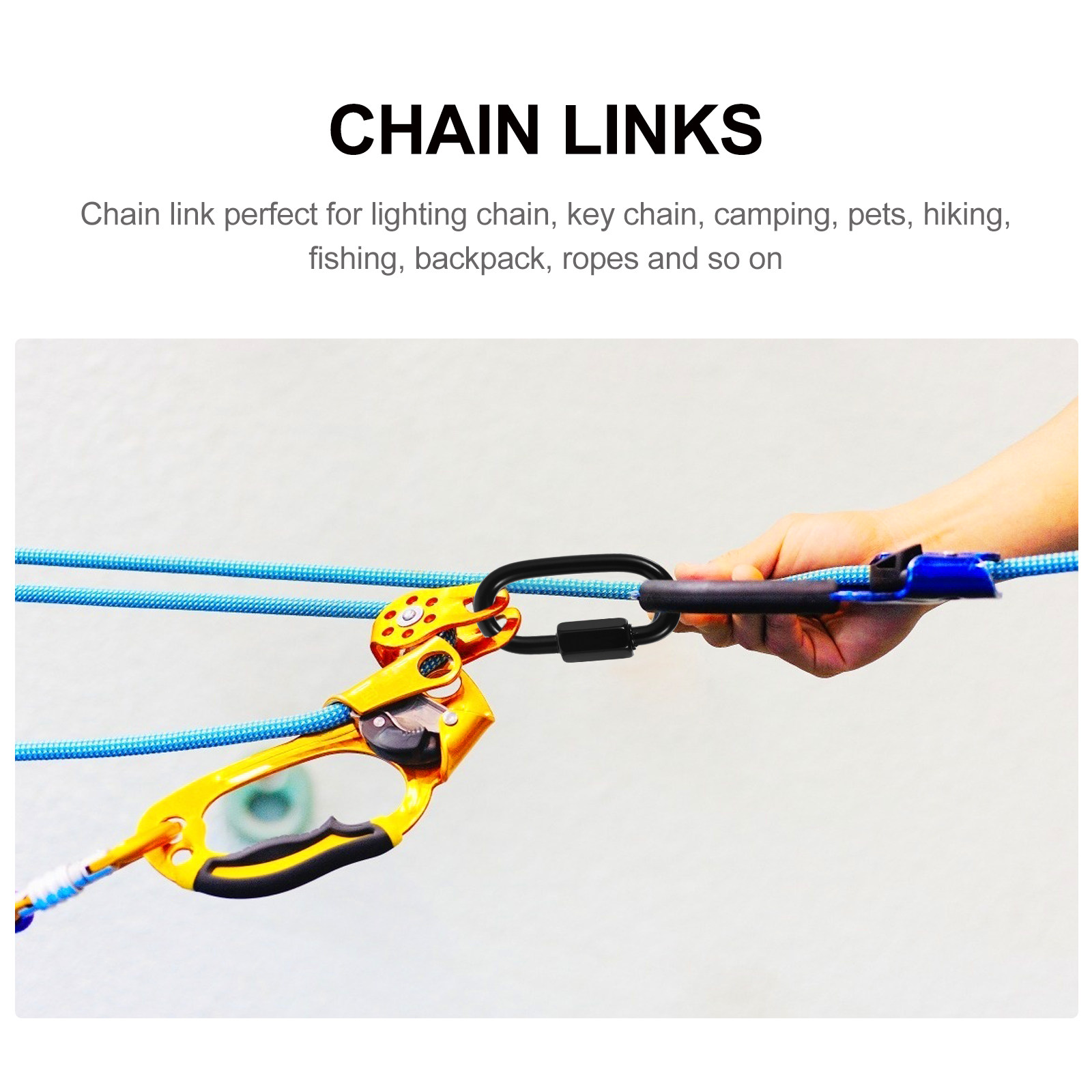 8 قطع من وصلات الحبال السريعة  - مراجعة Steel Chain وسعره
