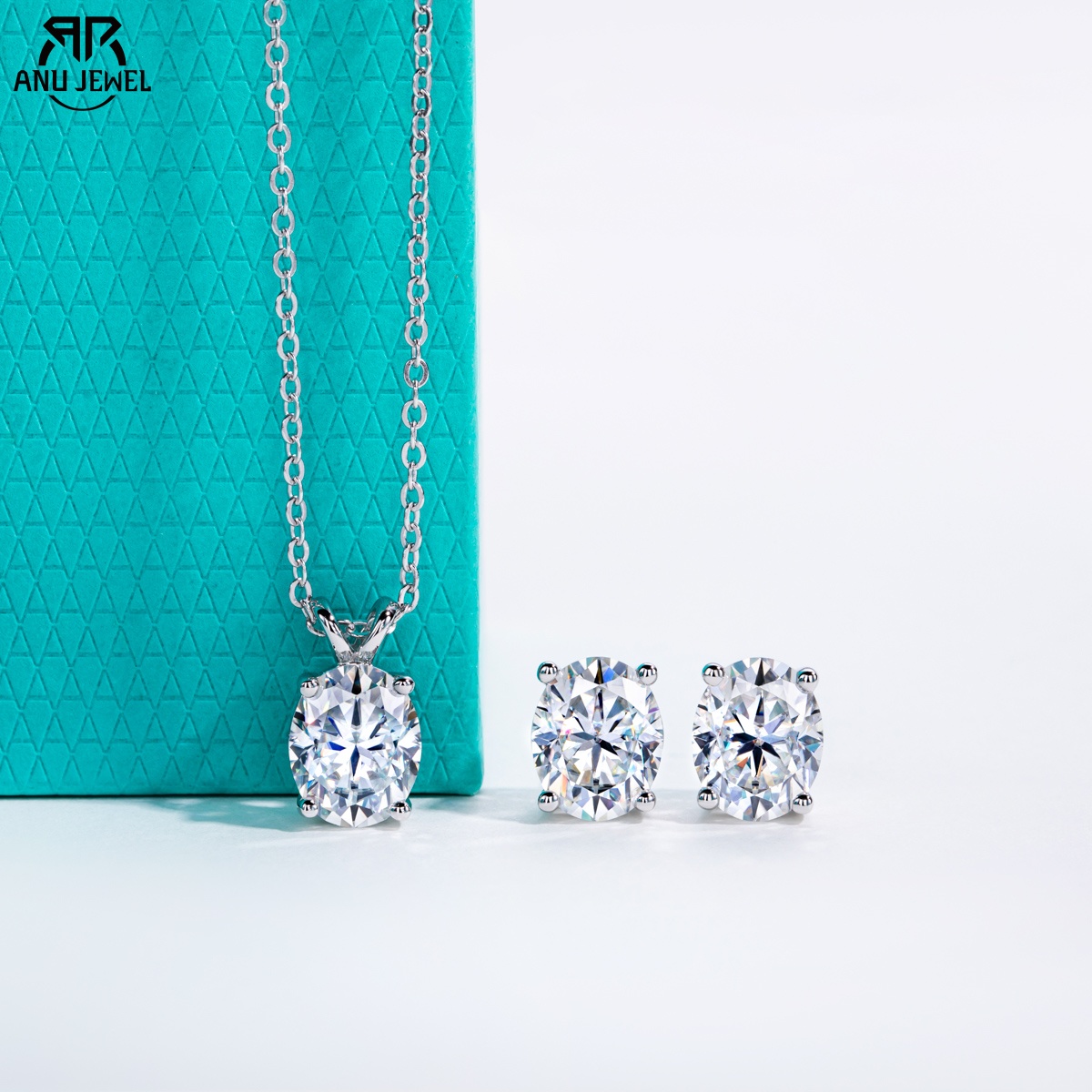 AnuJewel 2-5ct البيضاوي مويسان - مراجعة Ansi Chain وسعره